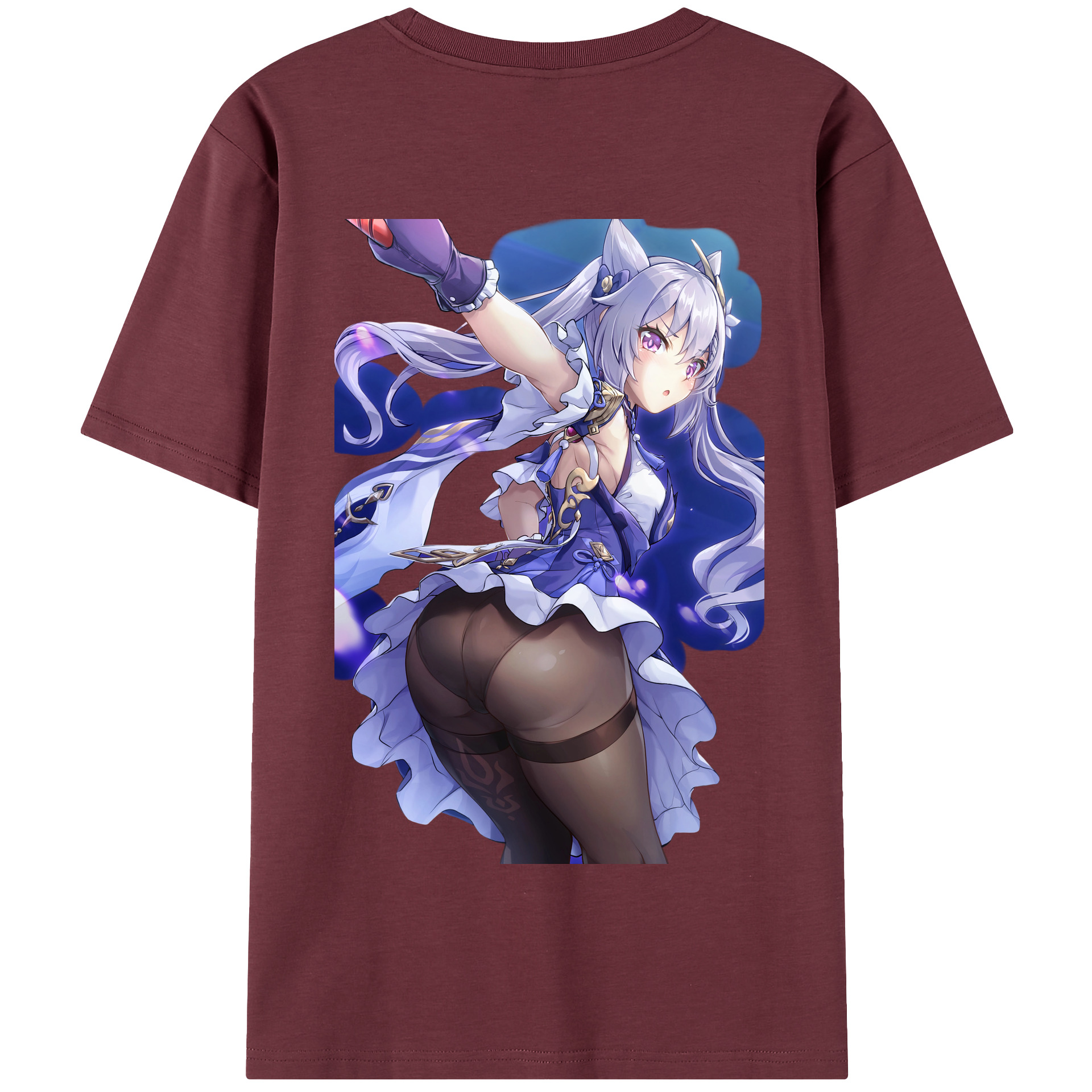 げんし神 刻晴 こくせい genshin Kokusei 綿100％半袖Tシャツ（背面プリント）